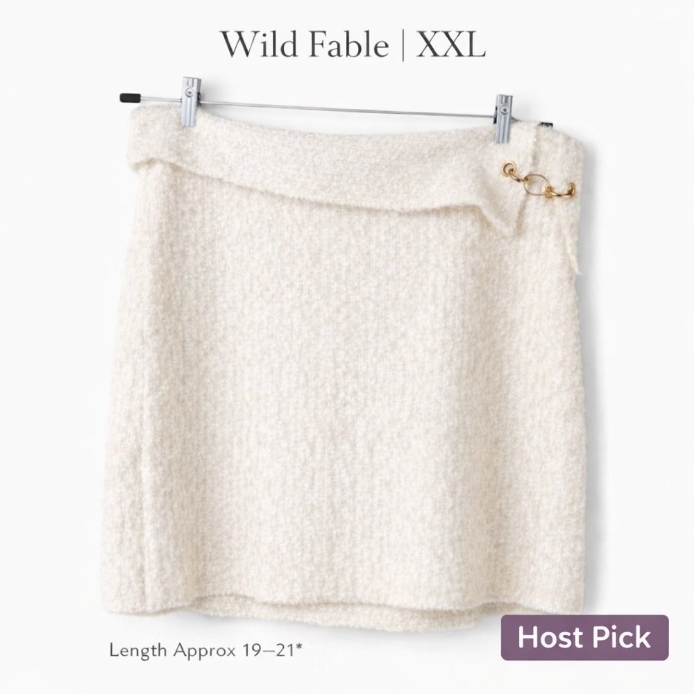 Wild Fable Women's Boucle Sweater Mini Skirt Size XXL
